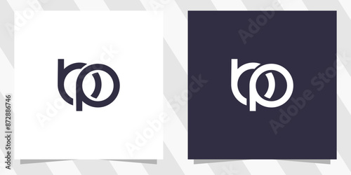 Letter bp pb logo design vector