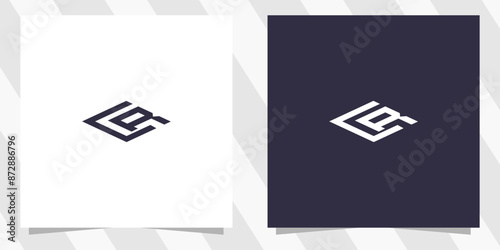 Letter cr rc logo design vector