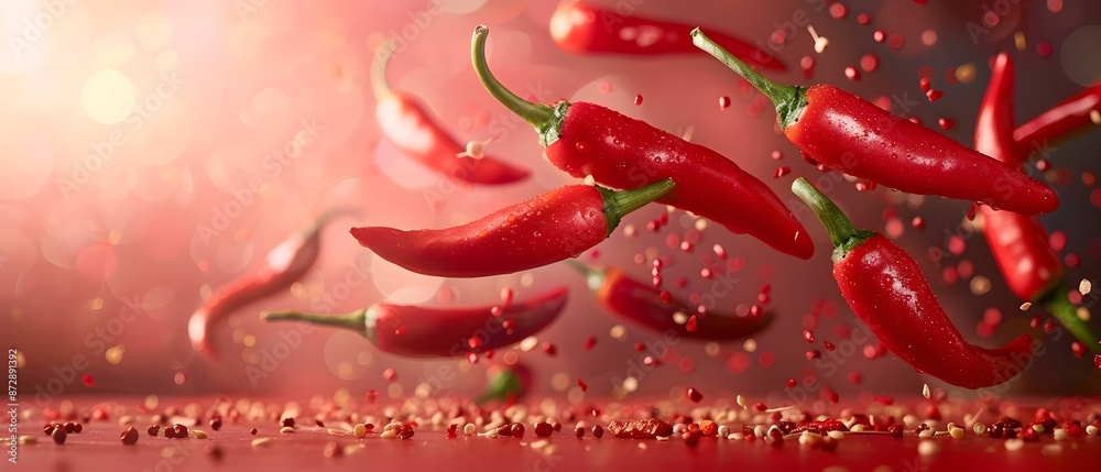 Fresh Red Peppers in Motion
Fresh Red Peppers in Motion