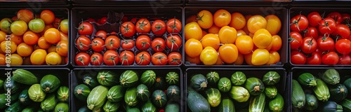 Fresh Produce Display in a Local Grocery Store