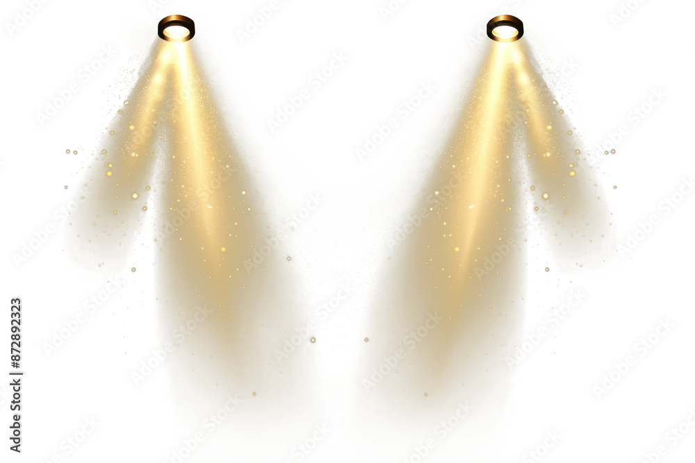 PNG Golden spotlight background with sparkles PNG Golden spotlight background with sparkles