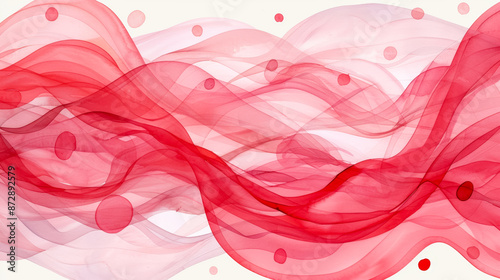 Ink watercolor illustration featuring soft pastel swirls and vibrant crimson capturing Mid Autumn Festival jubilance banner design watercolour background 