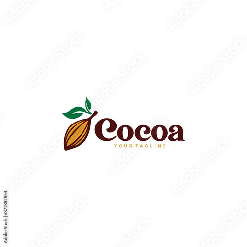 Cocoa Logo Vector Illustration. Chocolate logo template