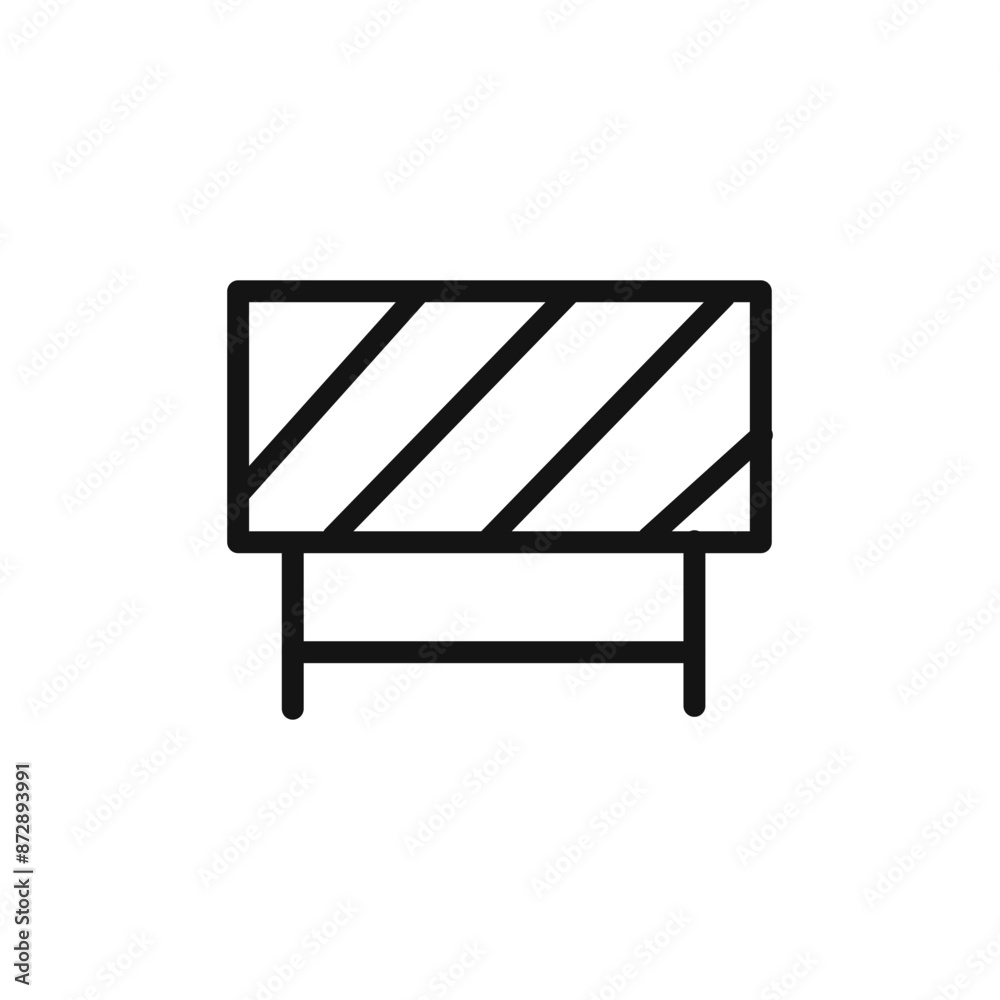 Barrier icon linear vector graphics sign