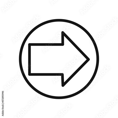 Arrow icon linear vector graphics sign © Hhc