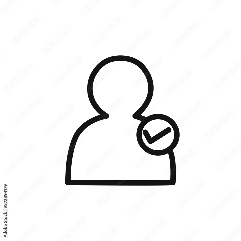 Candidate icon linear vector graphics sign Candidate icon linear vector graphics sign