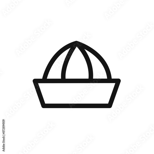 Lemon squeezer icon linear vector graphics sign