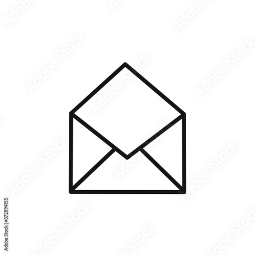 Mail msg icon linear vector graphics sign
