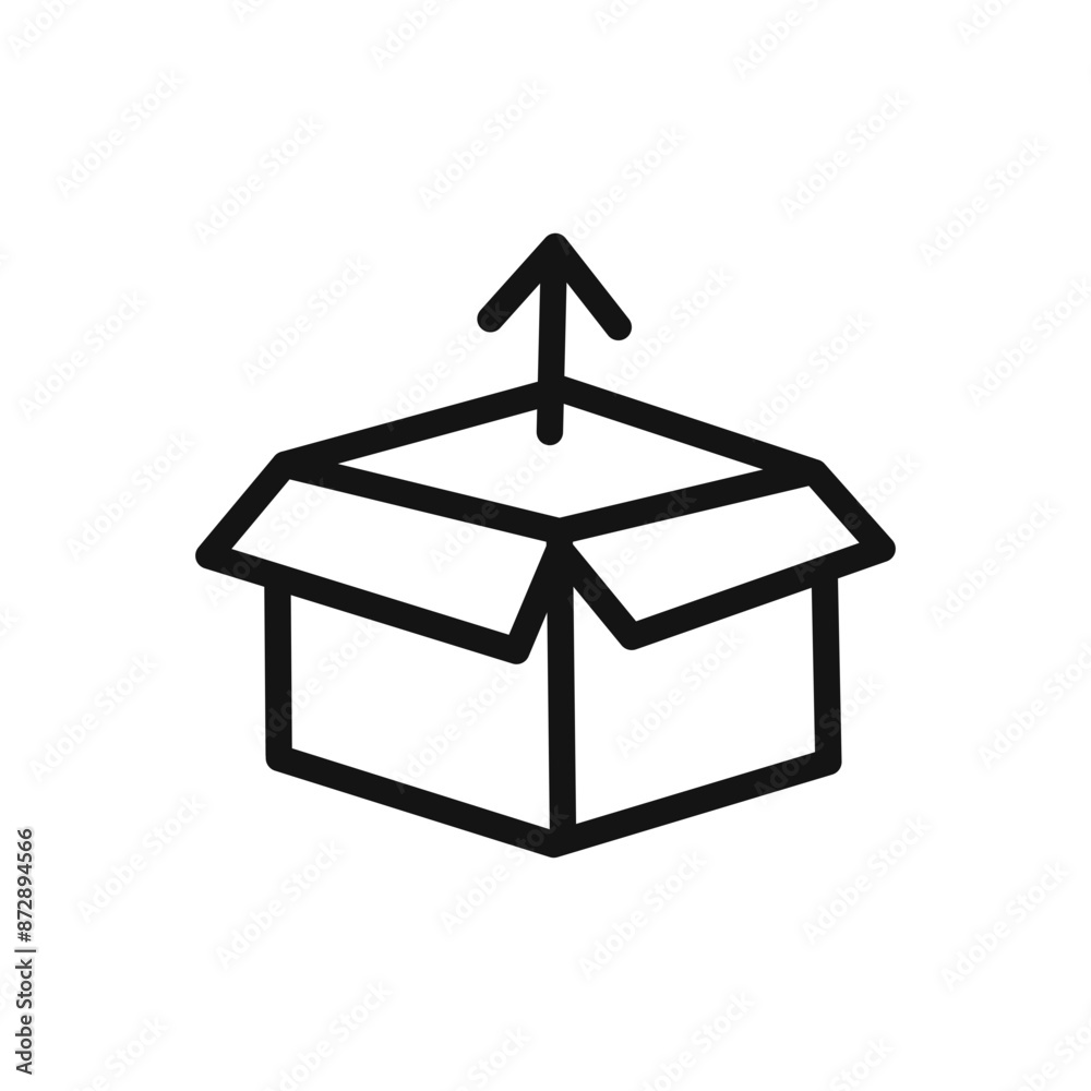 Product release icon linear vector graphics sign Product release icon linear vector graphics sign