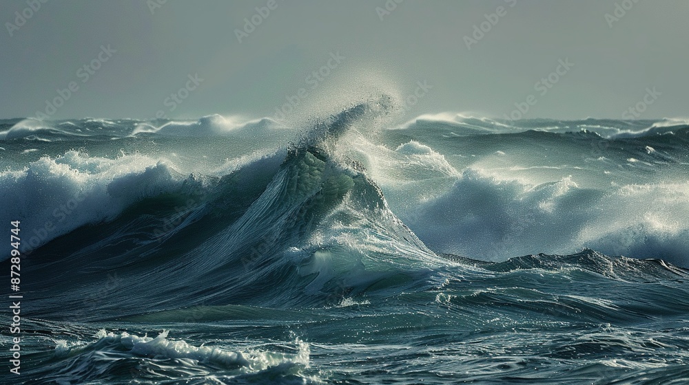 Fototapeta premium A image of sea waves in the sea UHD wallpaper