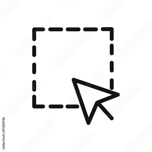 select element icon linear vector graphics sign