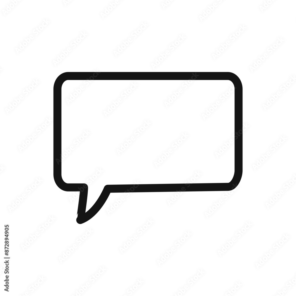 Speech Bubble icon linear vector graphics sign Speech Bubble icon linear vector graphics sign