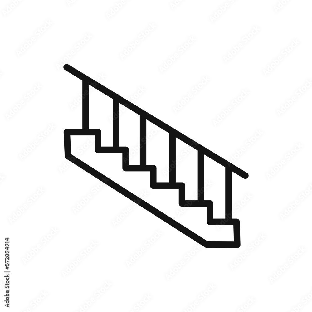stairs icon linear vector graphics sign stairs icon linear vector graphics sign