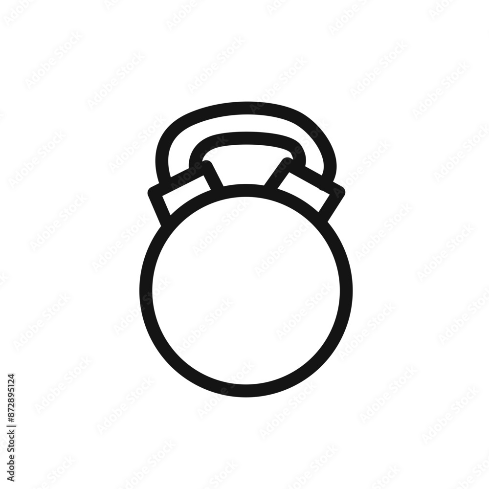 kettlebell icon linear vector graphics sign kettlebell icon linear vector graphics sign