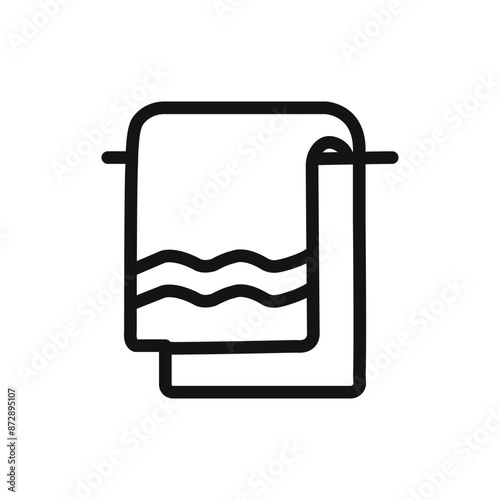 towel icon linear vector graphics sign
