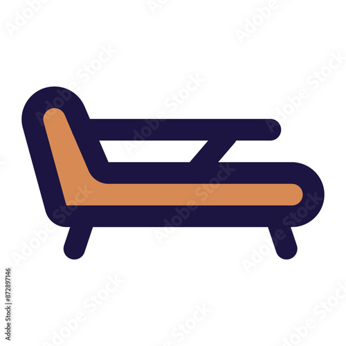 lounger icon for illustration
