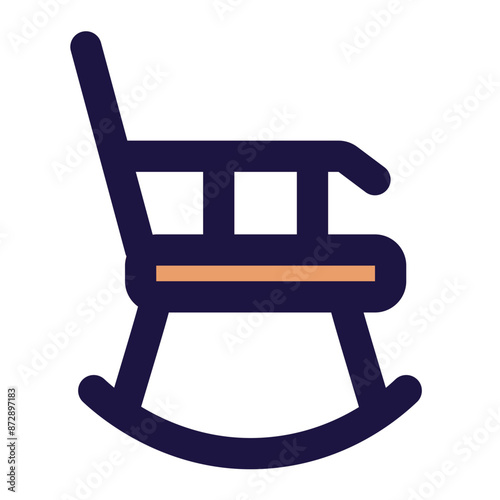 rocking chair icon for illustration