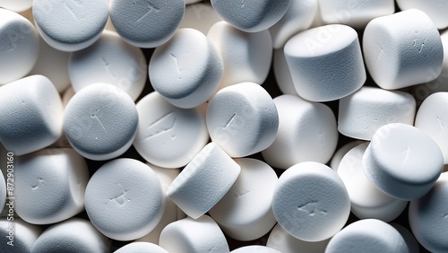 close up of pills on white