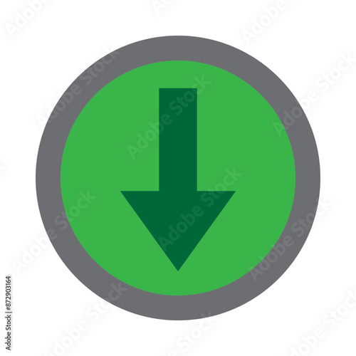 arrowdown Vector Flat Icon Design