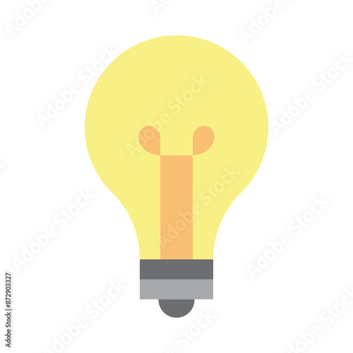 lightbulb Vector Flat Icon Design