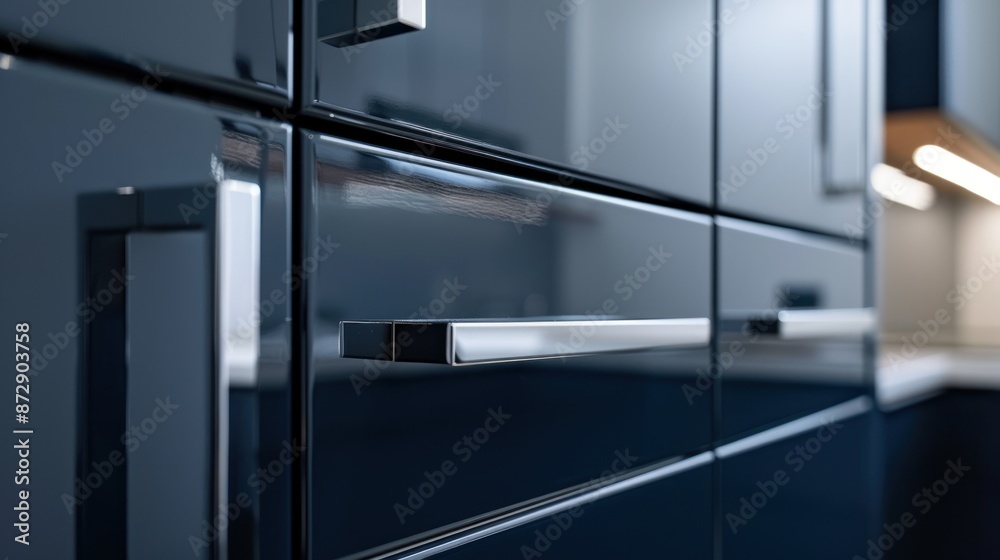 Modern Kitchen Cabinetry with Sleek Handles Modern Kitchen Cabinetry with Sleek Handles