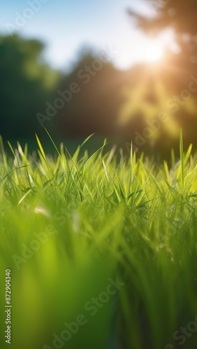 green grass and sun