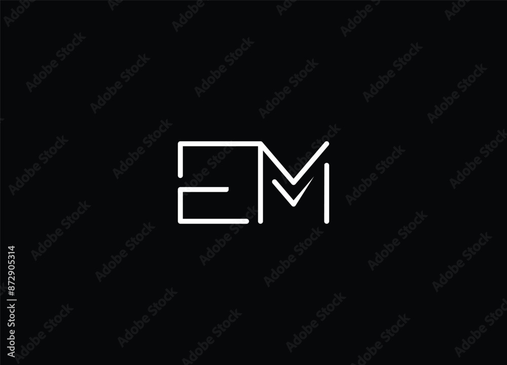 EM initial letter logo design and monogram logo