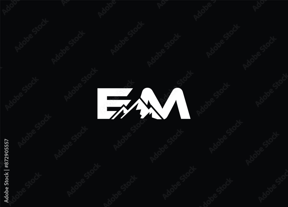 EM initial letter logo design and monogram logo EM initial letter logo design and monogram logo