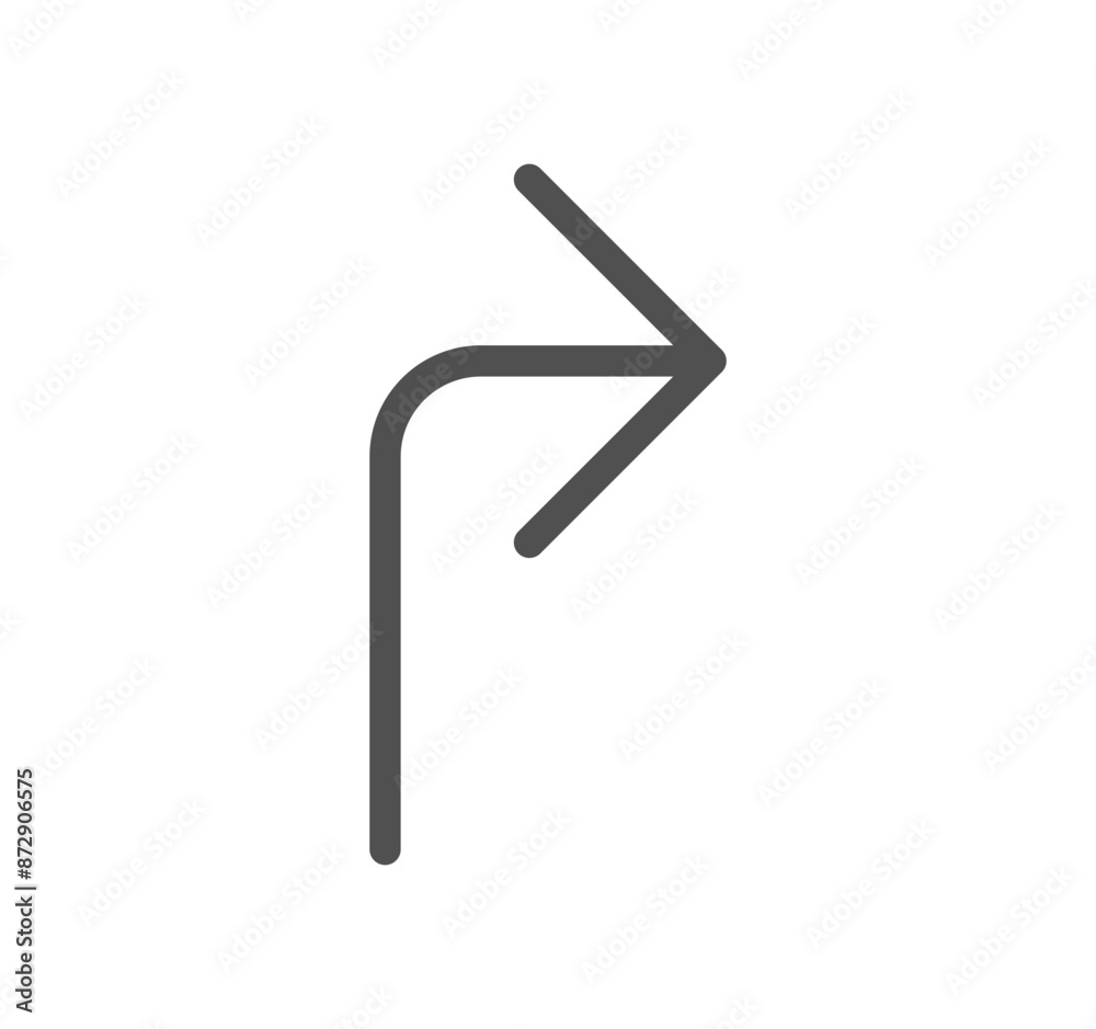 Arrow and navigation icon outline and linear vector.	
