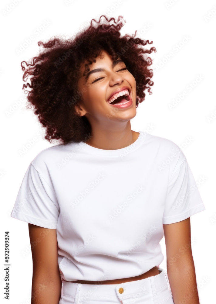 PNG Teenage black girl laughing t-shirt portrait. PNG Teenage black girl laughing t-shirt portrait.