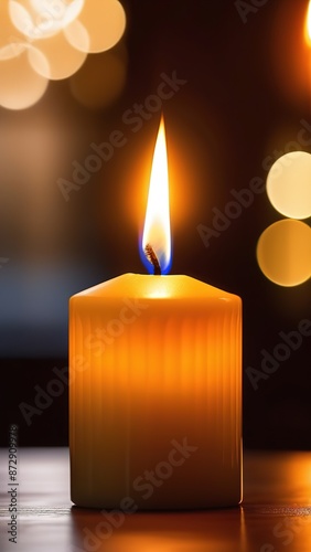 burning candle in the dark