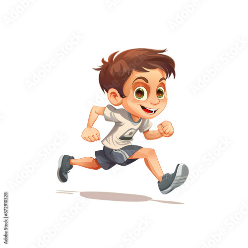 child running on a track