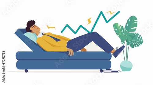 Passive income and market investing flat vector illustration