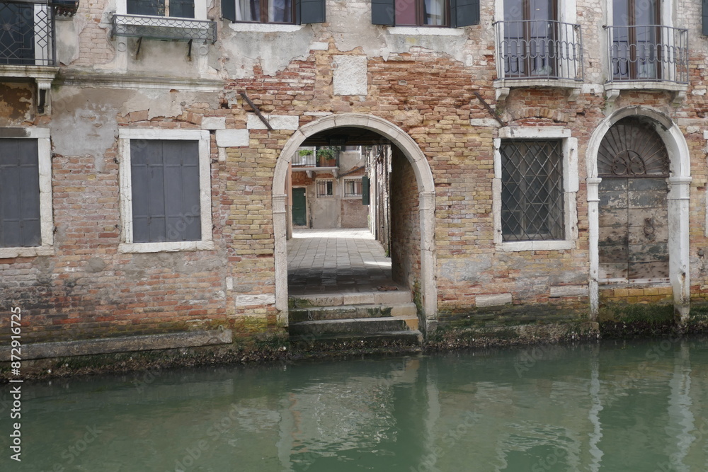 Historical venetian building on a canal Historical venetian building on a canal