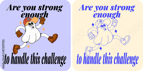 retro ghost mascot wandering around