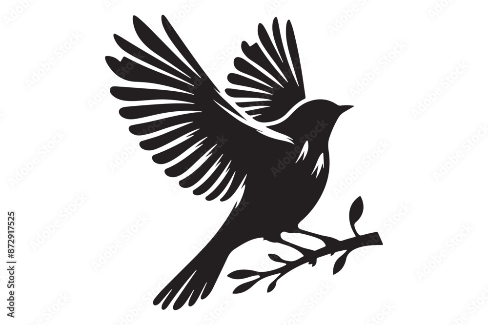 Obraz premium Silhouettes of Birds. Black-winged Shadows. Flock of Birds in Elegant Shapes across the twilight sky. Graceful Avian Outlines. Aerial Dance of Feathered Creatures. Sleek Soaring Birds on the Horizon.