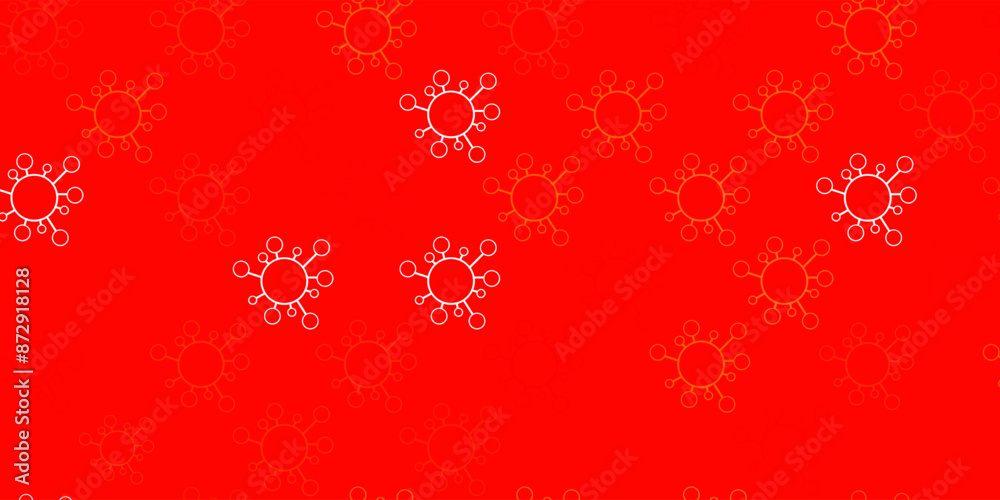 Light red vector background with covid-19 symbols. Light red vector background with covid-19 symbols.