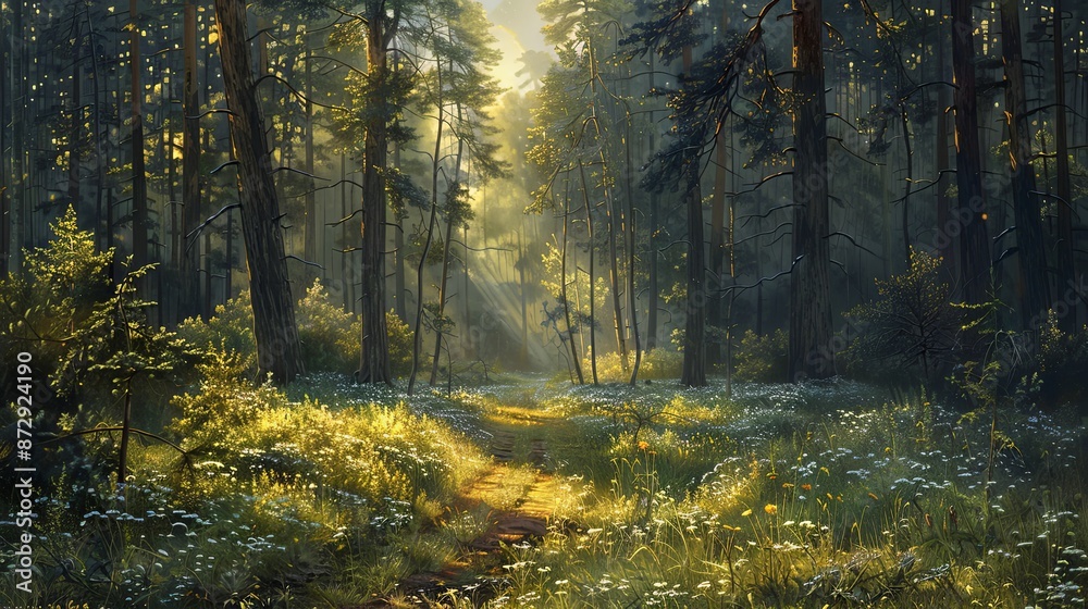 Naklejka premium In a forest clearing