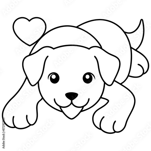 Happy Puppy Vector Design for Pet Branding and Graphics