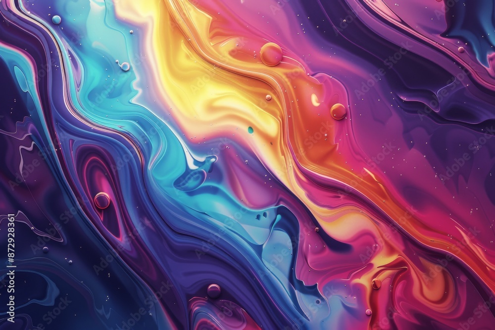 Abstract background of colorful liquid paint 