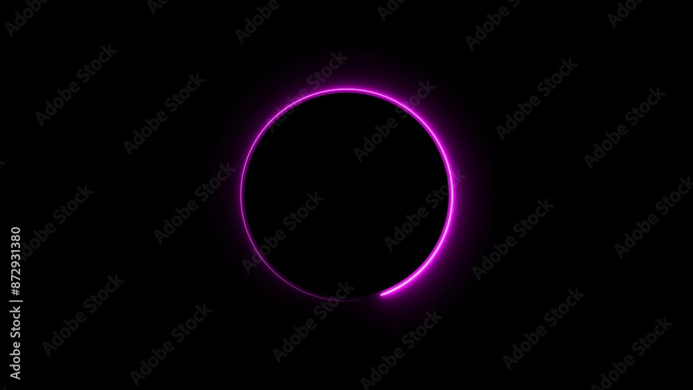 Abstract Glowing Neon circle loading icon concept illustration background 4k. Abstract Glowing Neon circle loading icon concept illustration background 4k.