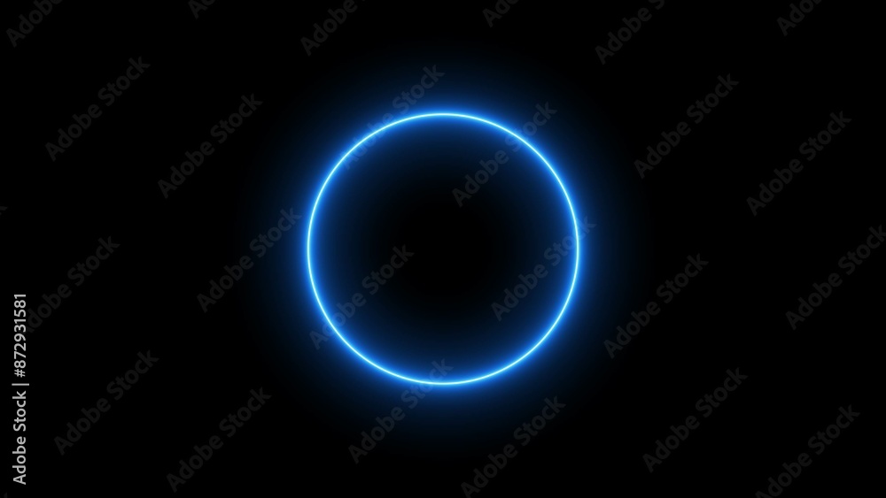 Abstract Glowing Neon circle loading icon concept illustration background 4k. Abstract Glowing Neon circle loading icon concept illustration background 4k.
