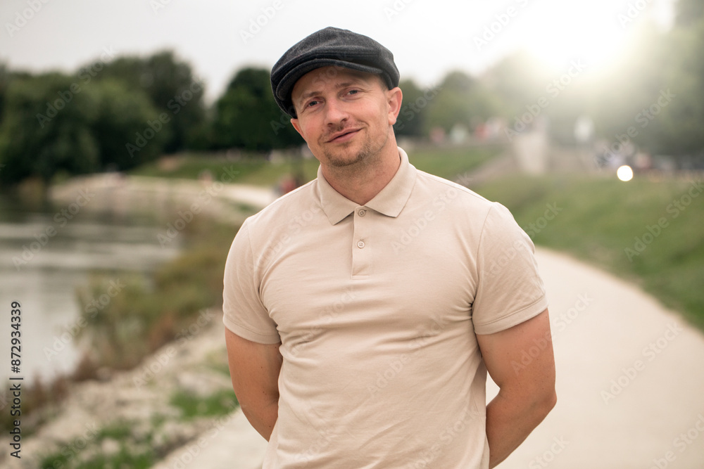Portrait of smiling handsome middle aged man farmer Portrait of smiling handsome middle aged man farmer