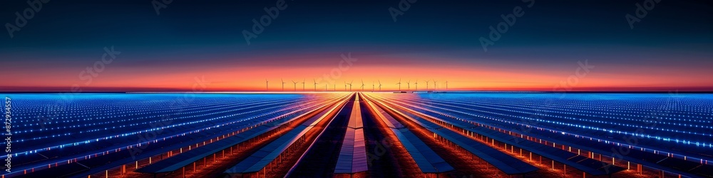 Solar Farm at Sunset Solar Farm at Sunset