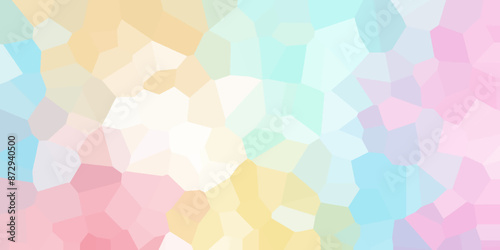 Beautiful multicolor crystallized polygon background. abstract light colorful stone tile pattern. modern wallpaper, trendy simple minimal geometric pastel background vector abstract mosaic backdrop.