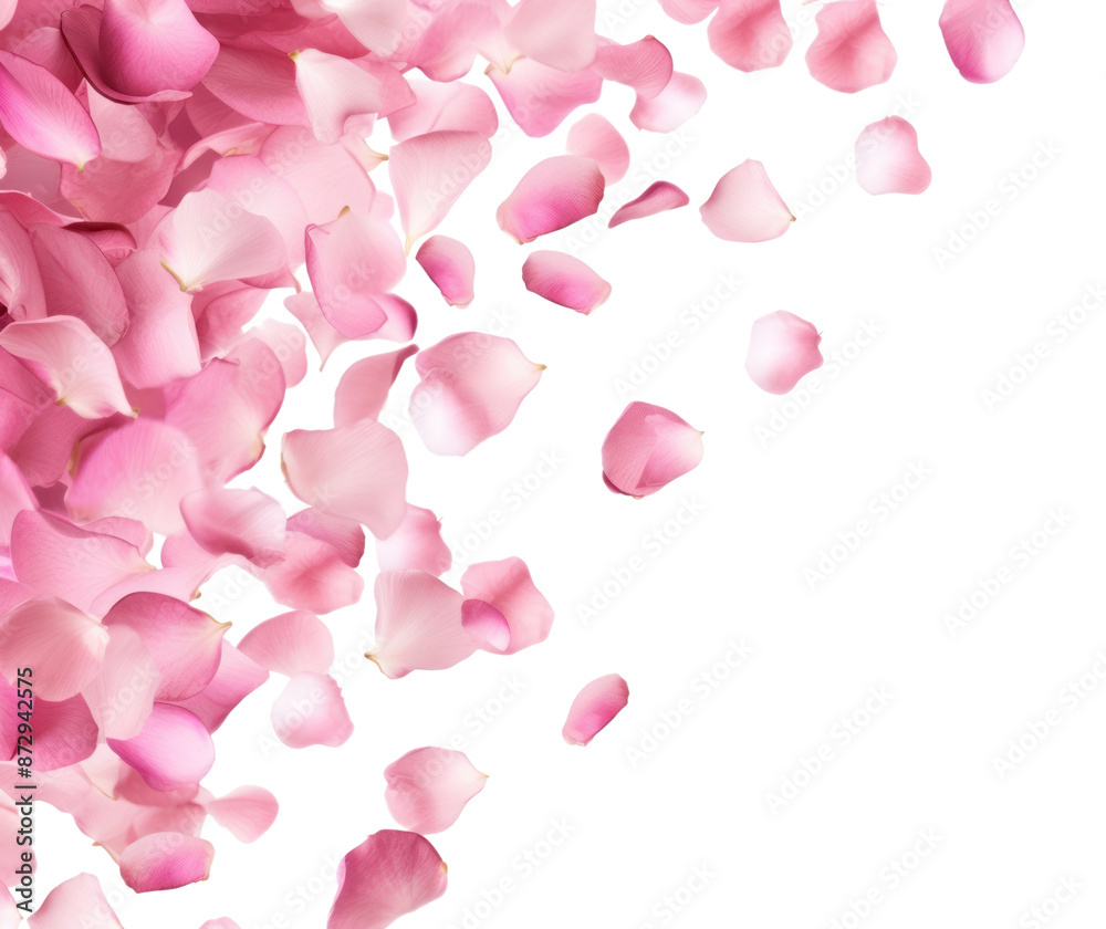 PNG Pink petals scattered on white PNG Pink petals scattered on white