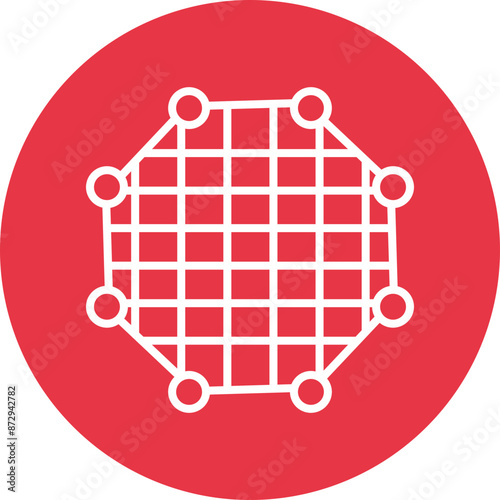 Fishing Net line circle icon