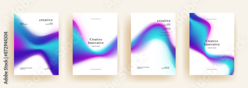 Abstract gradient poster template. Modern Covers Design. Mesh gradient background design. Trendy front page design for Banner, Poster, Flyer, Invitation and Annual Report