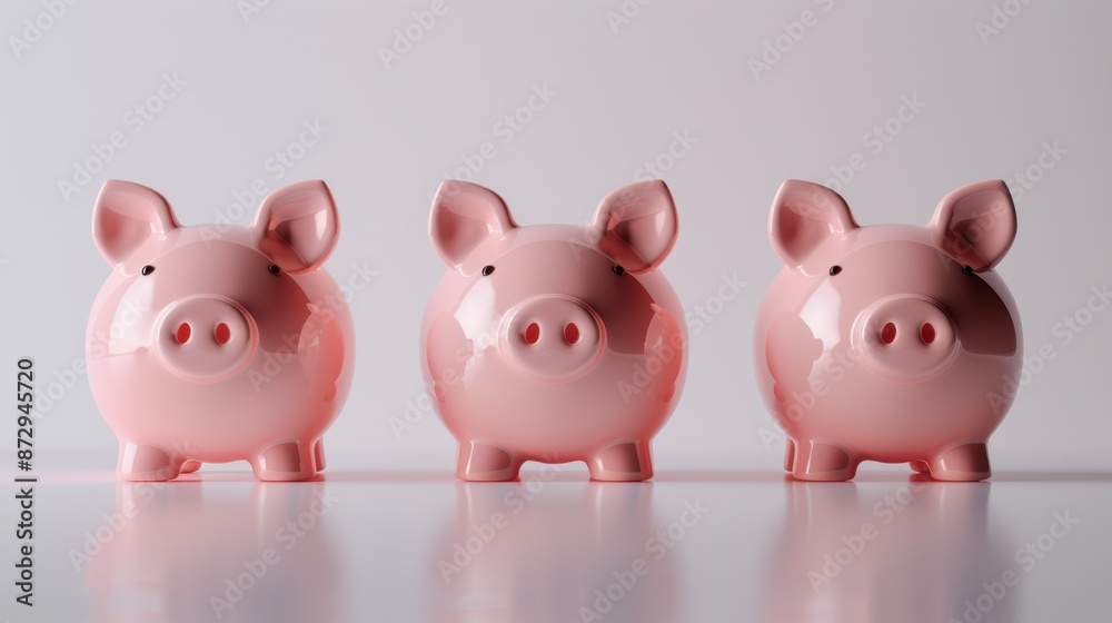 The Three Pink Piggybanks The Three Pink Piggybanks