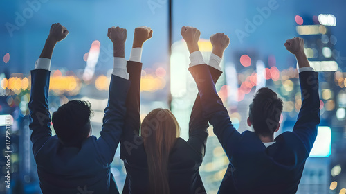 The investment team is celebrating successful quarter marked by achieving or exceeding their financial goals and performance targets. They gather together to acknowledge their hard work and dedication